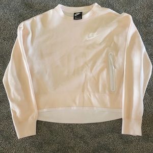 Nike cream crop sweatshirt medium
